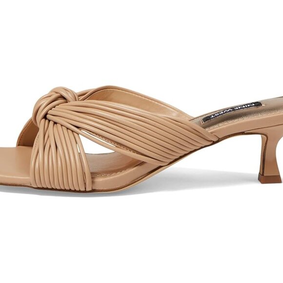 NINE WEST Dafidil3 Womens Faux Leather Slip-On Strappy Sandals - Picture 3 of 4